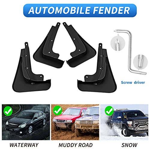 Image of Custom Fit for Mud Flaps 2023 2024 2025 Honda HRV HR-V Mud Splash Guard Front and Rear 4-PC Set