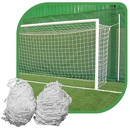 Par de Rede Trave de Gol Society Suiço 4mts Caixote Fio 6mm Nylon
