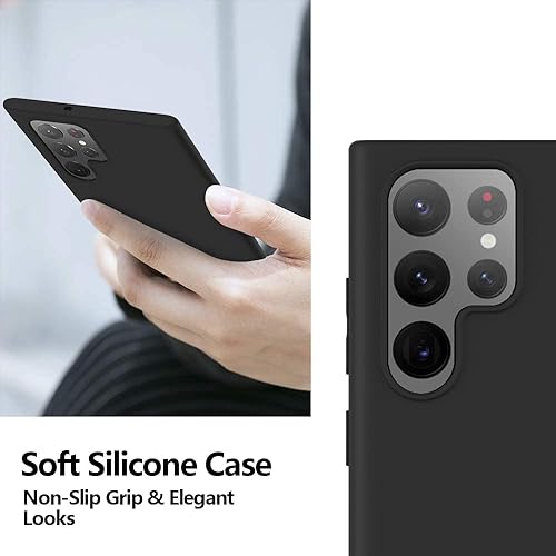 Miniatura 7 de X-level Samsung Galaxy S22 Ultra - Funda de silicona fina, suave serie dinámica, delgada, de goma, a prueba de golpes, con forro de microfibra