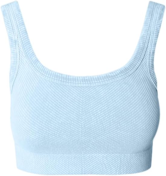 NIKIBIKI Women Seamless Vintage Chevron Ribbed Crop Top, Made in U.S.A, One Size - Image 4