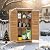 MCombo Outdoor Storage Cabinet, Garden Storage Shed, Outside Vertical Shed with Lockers, Outdoor 63 Inches Wood Tall Shed for Yard and Patio 0870 (Natural)