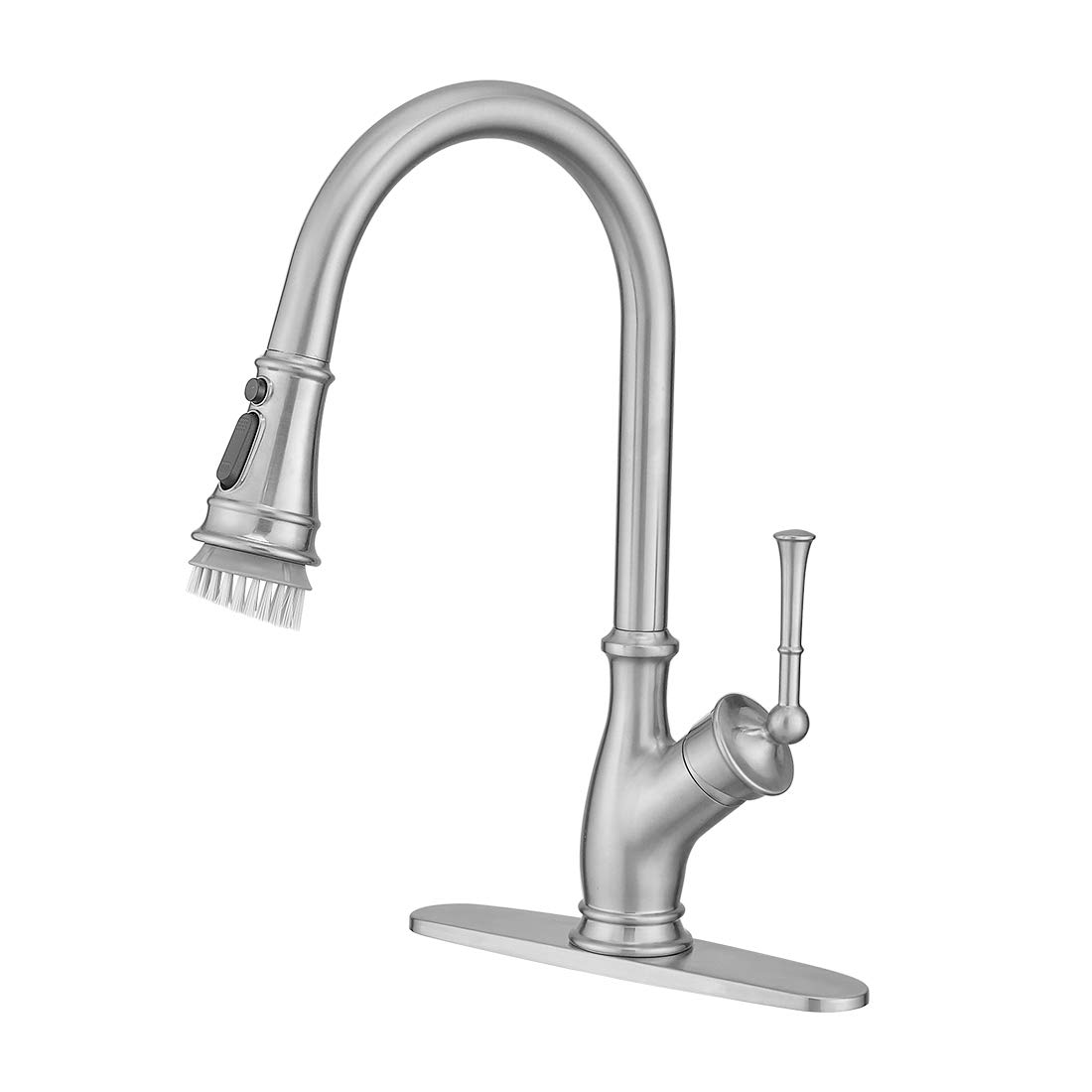 Buy Modern Kitchen Faucets with Pull Down Sprayer, Stainless Steel