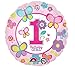 Produktbild Folienballon zum 1. Geburtstag für Mädchen, 45,7 cm, 2 Stück