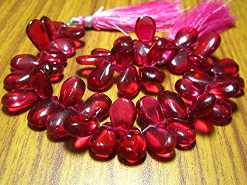 Quartz mystique naturel rose briolette poire lisse 11x8-13x9mm pour perles de bijoux