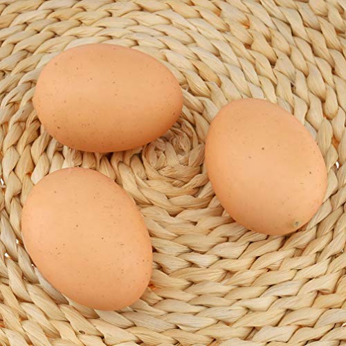 Gresorth 8pcs Artificial Lifelike Red Chicken Eggs Decoration Fake Food Toy Home Party Kitchen Table Show