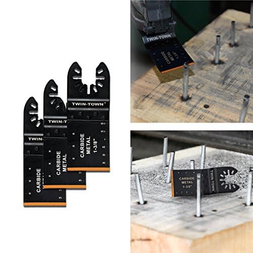 Miniatura 4 de 10 hojas de sierra oscilantes bimetálicas de madera y metal de liberación rápida para Fein Multimaster, Porter Cable, Black&Decker, Bosch Craftsman,