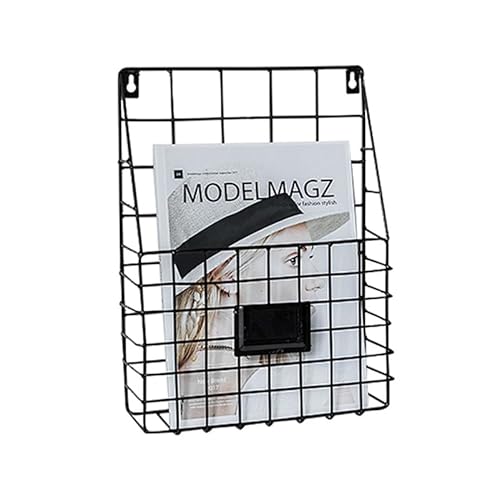 Garneck Revistero Montado En La Pared Soporte Para Revistas Colgante Soporte Para Libros Colgantes Cesta De Libros De Metal Estante Grande Para Oficina Para Revistas