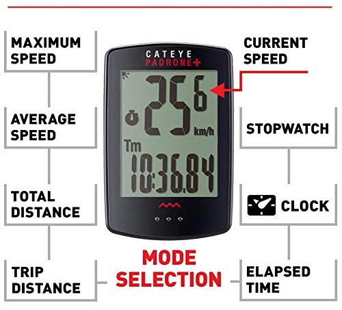 Cateye, Padrone Plus Wireless Bike Computer, Black #TOP2