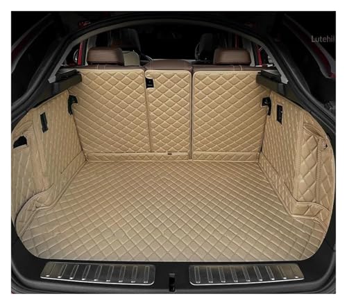 Tapis de coffre voiture imperméable et anti-rayures pour SUV MG RX8 7 places beige