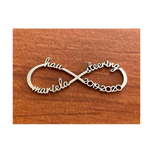Personnalisé argent charme des bracelets avec noms, Acier inoxydable, Cœur L'amour, Infini symbole, Anniversaire Cadeau de fête des mères, Bracelet Femme, Fille, Cordon au choix, Jusqu'à 4 prénoms 51eiYiINlgL. SS600