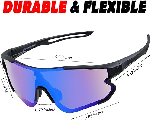 Miniatura 2 de ITSCOOL Gafas de sol deportivas polarizadas para hombres y mujeres, ligeras, para sóftbol, béisbol, pickleball, ciclismo, protección UV