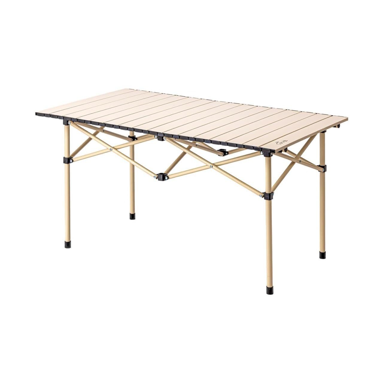 Foldable Camping Table for Outdoor Picnic & Travel | Portable Lightweight Aluminium Folding Table for Camping, BBQ, Garden, Patio & Beach Use | Compact Roll-Up Picnic Table (120 CM)-image-44