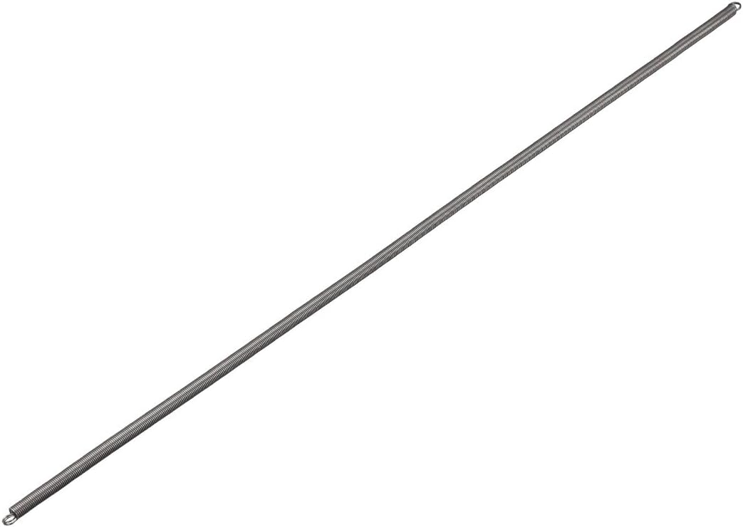 sourcing map Extension Spring - 0.5mm Wire Dia, 4mm OD, 300mm Free Length Spring Steel Small Dual Hook Tension Spring