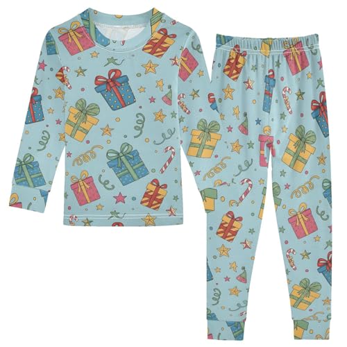 Pajama Sets Long Sleeve Ribbons Stars Soft Comfy Sleepwear 2 Piece PJS 3-8T