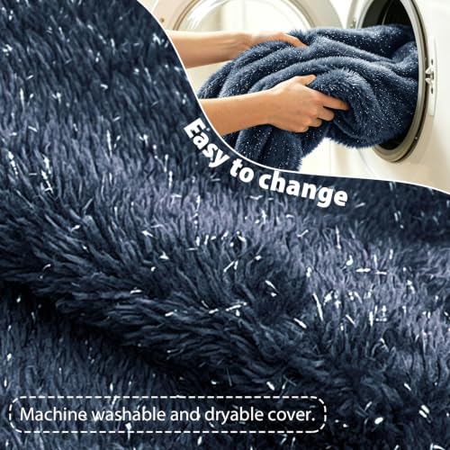 Image of Memory Foam Bean Bag Chair for Adults, 6FT Blue Shining
