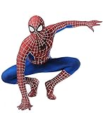 Superhero Suit Spandex Elastic Jumpsuit Halloween Cosplay Costumes Blue S