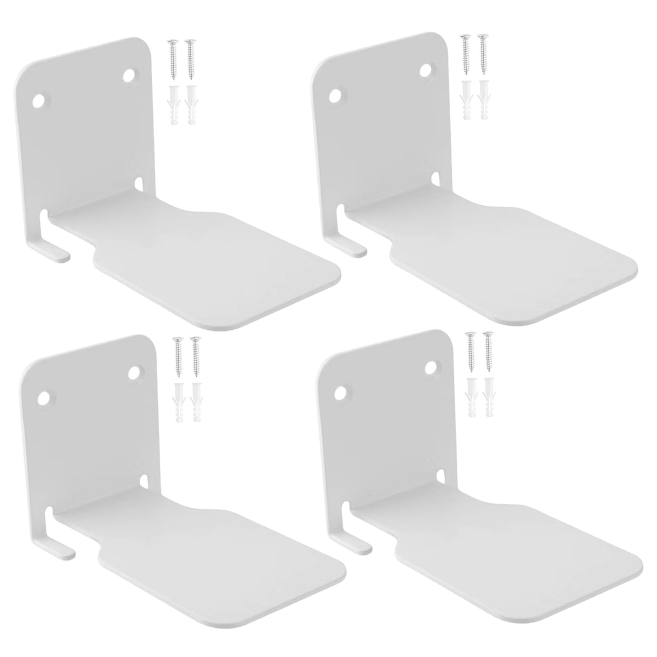 Estantería Invisible estanterías flotantes Minimalistas de Metal de 4 Piezas Blanco