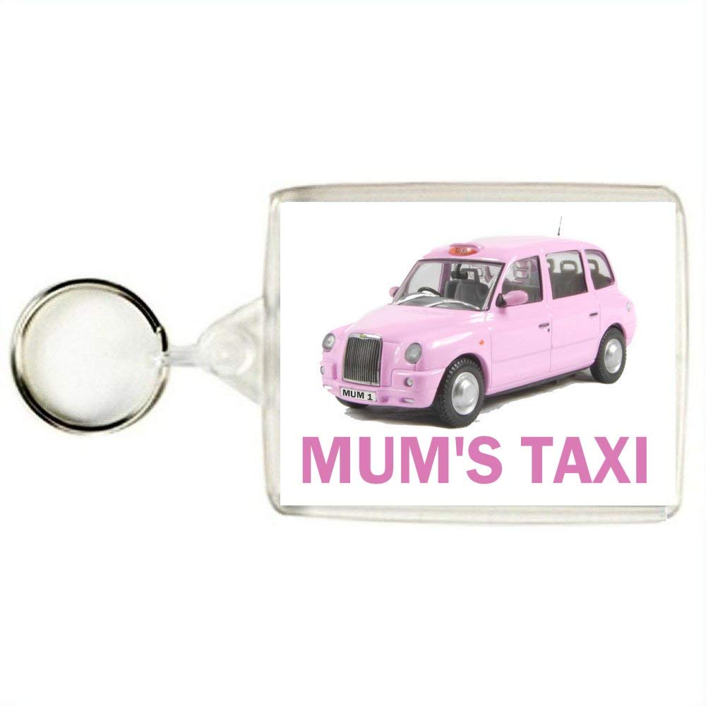 Key Expressions Women's Pink London Taxi Cab - Mum's Taxi - Novelty Keyring