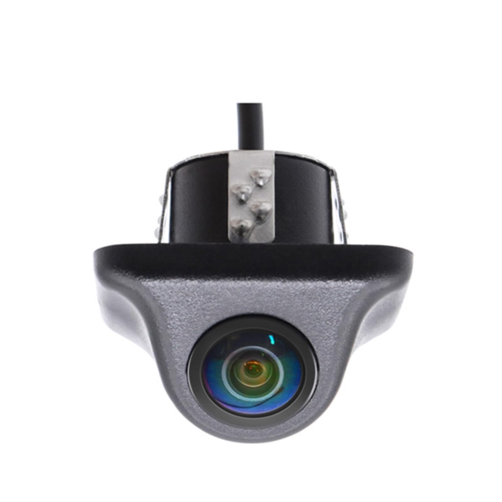 Tylna kamera samochodowa, pasująca do radia samochodowego MP5 180 stopni 4K 1920x1080P obiektyw typu rybie oko format AHD NTSC HD Night Vision kamera cofania pojazdu(Black)