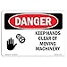 OSHA Danger Sign - Keep Hands Clear of Moving Machinery | Aluminum Sign | Protect Your Business, Construction Site, Warehouse & Shop Area | ?Made in The USA