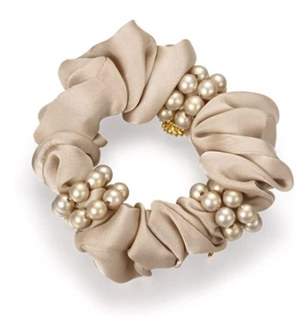 Coleteros Pelo para Cola de Caballo, Coleta De Perlas, Anillo Para El Cabello, Cuerda Para La Cabeza, Banda De Goma De Flores, Accesorios Para El Cabello Para Cola De Caballo Gomas de Pelo Mujer