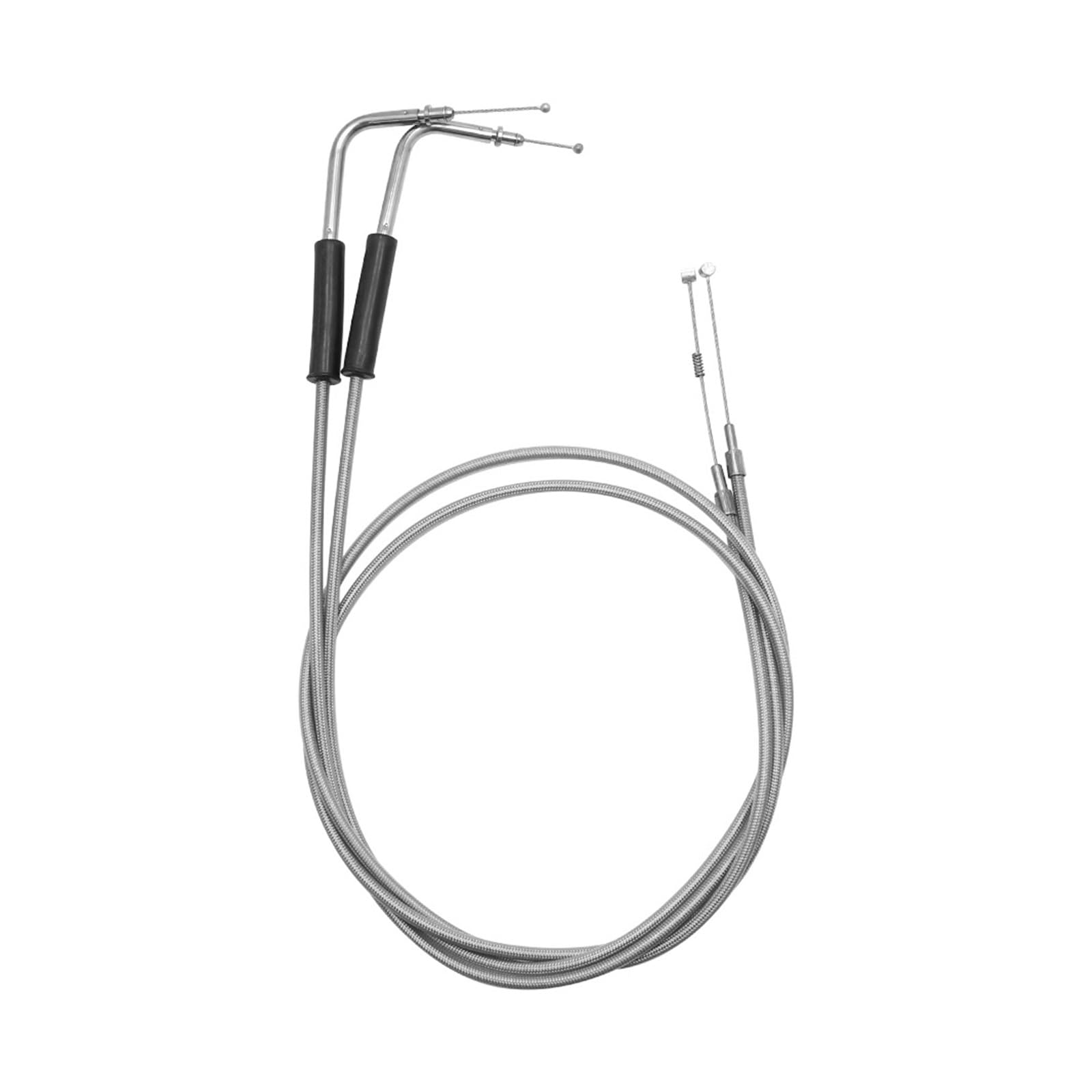 Cables De Acero Tejido Caja del Cable del Acelerador | Compatible con Harley Davidson Sportster XL1200 883 Dyna Road King Electra Glide.(Black 110cm)