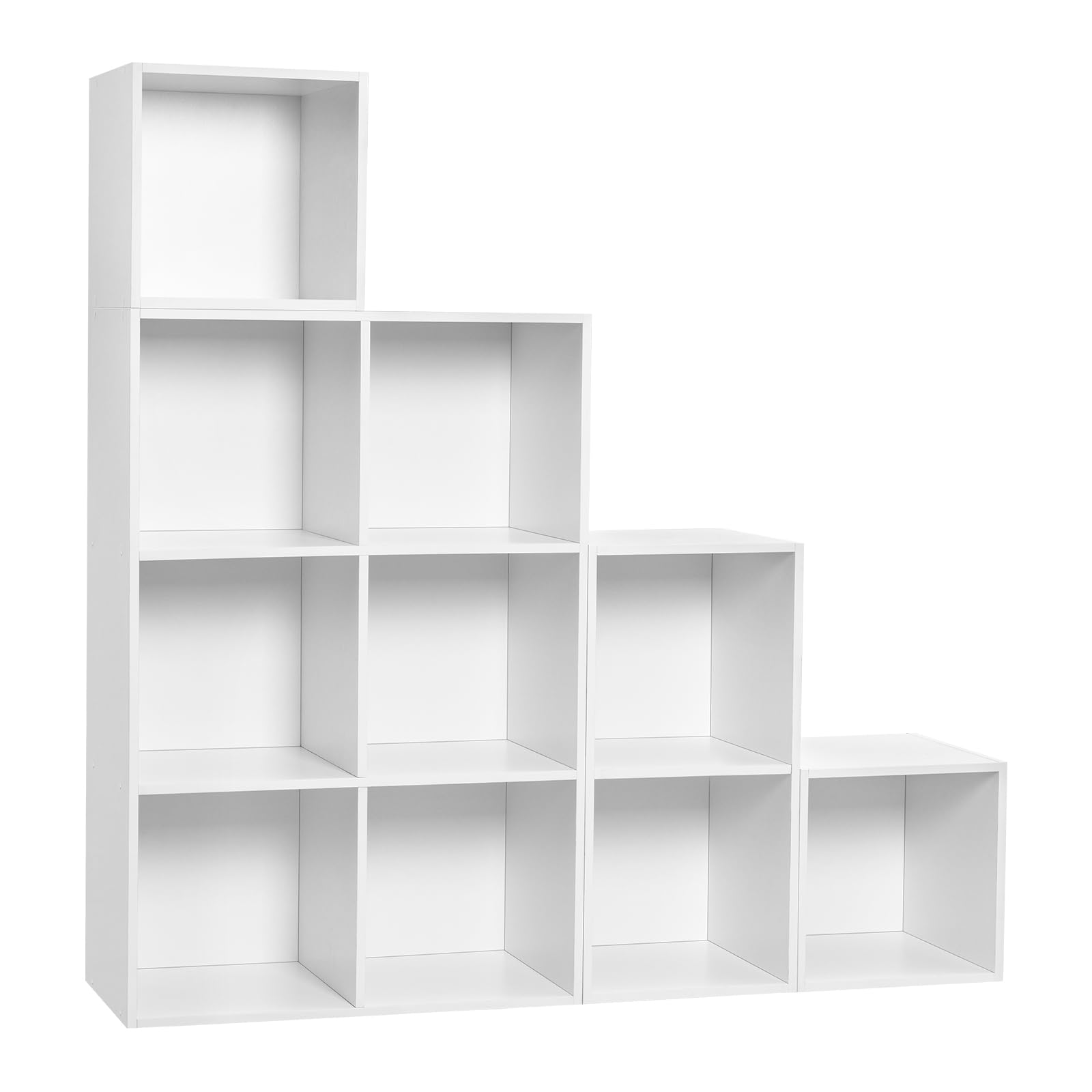 WOLTU Estanteria Almacenaje de Cubos Combinacion Libre | Libreria para Salón, Dormitorio y Oficina, Organizador para Juguetes y Libros, 120x30x120 cm, Blanca