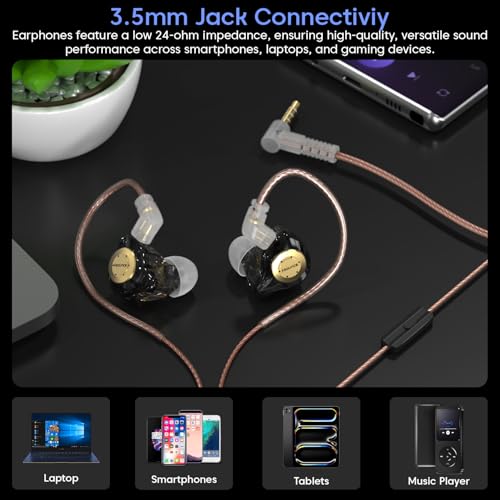 Image of Sounce KZ EDX Pro IEM Earphones | HiFi Stereo Dual Magnetic Circuit Dynamic Drivers | Resin Inlay Metal Process | 24 Ohms Impedance | Detachable 5N OFC 2Pin Cable | Black