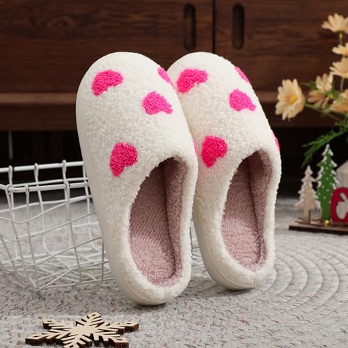 Image of LNERIP Slippers Winter Womens Mens Fluffy Plush Slippers Animals Cute Cartoon House Slippers Cuddly Warm Shoes Indoor Outdoor Girls Women