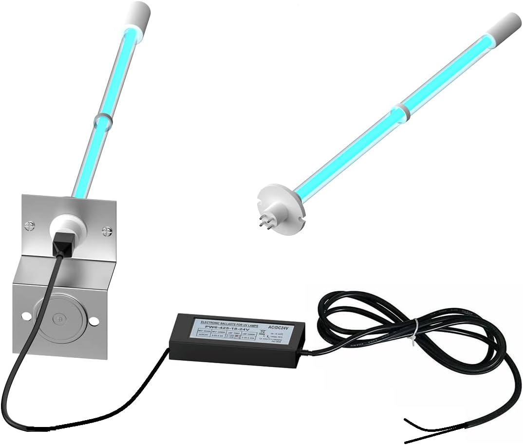 24VAC 14" Bulb UV Light Lamp for A/C HVAC Coil Systems (up to 5 Tons) - Extra Bulb Included!