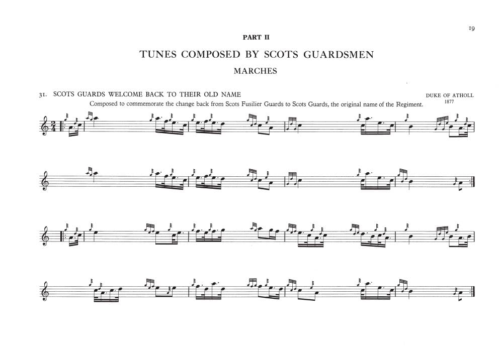 Scots Guards Standard Settings of Pipe Music Volume 1 | Dudelsack Noten für Traditionelle Schottische Piping | Mittelstufe bis Fortgeschritten Pipe Tunes für Schüler Lehrer | Bagpipe Musiksammlung