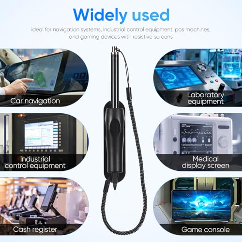 Lápiz óptico compatible con tabletas con base de sujeción y cable elástico 7
