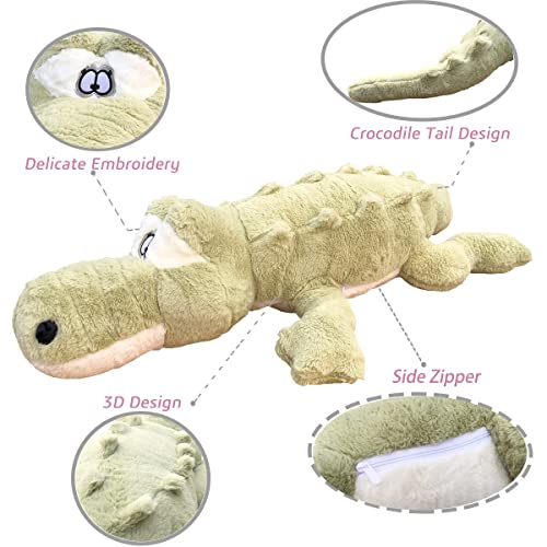 Hofun4U Crocodile Plush Pillow, Alligator Stuffed Animal, Crocodile Plush Body Pillow Home Decoration Xmas Valentine’s Birthday Gift For Boys Girls Adults Kids (Shade Green,46 Inch) #TOP2