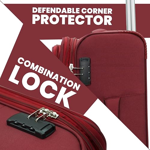 Image of Arrow Soft Expandable Luggage Trolley Bag Set 2 | 360 Dual Spinner Wheels | Expandable & Anti-Theft, Aviation Grade Aluminium Telescopic Handle, Durable Twill Material
