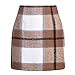 Womens Wool Plaid Mini Skirt Fall Winter High Waisted Bodycon Pencil Skirt 2025 Fashion Outfits