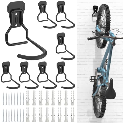 Housolution Bike Wall Mount with Fixed Hook, [8 Pack] Heavy
