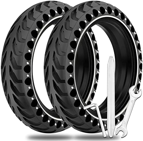 Monuary Solid Tyre Compatible with 8.5'' Electric Scooter - 8 1/2 x 2 Spare Solid Tires, Scooter Tires Acessories for the Xiaomi M365 / Mi Pro 2 / Cecotec, and all 8.5 -inch Scooter