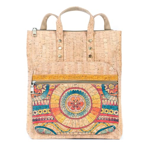 DeCarbonize Daypack - Mochila de corcho, piel vegana, sostenible,...