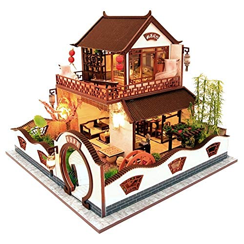 DIY Puppenhaus Puppenhaus Holzmöbel DIY Haus Miniatur Box Puzzle Montieren Sie 3D Miniaturen Puppenhaus Kits Spielzeug… – Bild 3