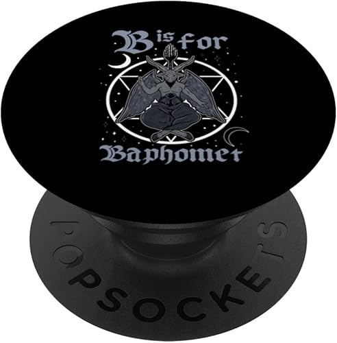 B Is For Baphomet Pentagram Satanic Devil Goat PopSockets Standard PopGrip B Is For Baphomet Pentagram Satanic Devil Goat PopSockets Standard PopGrip