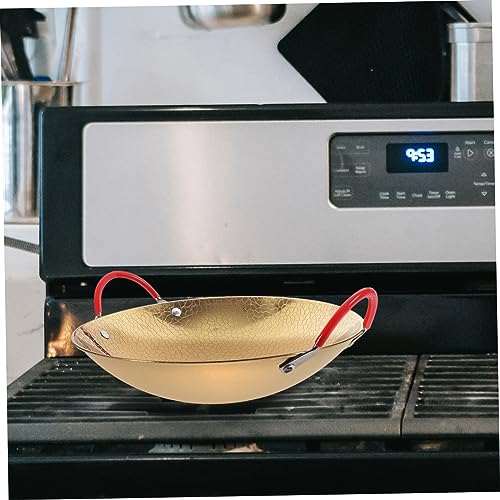 Wok de acero inoxidable con mango doble 25.8x22.5x9 cm miniatura 6