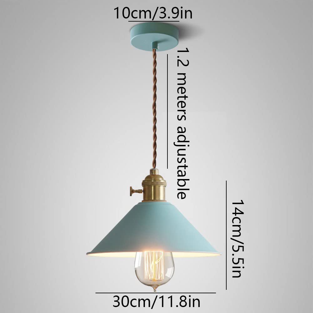 Żyrandol w kolorze cukierków retro industrialny 1 lampa wisząca kreatywny nowoczesny regulowany jadalnia styl rustykalny (khaki)