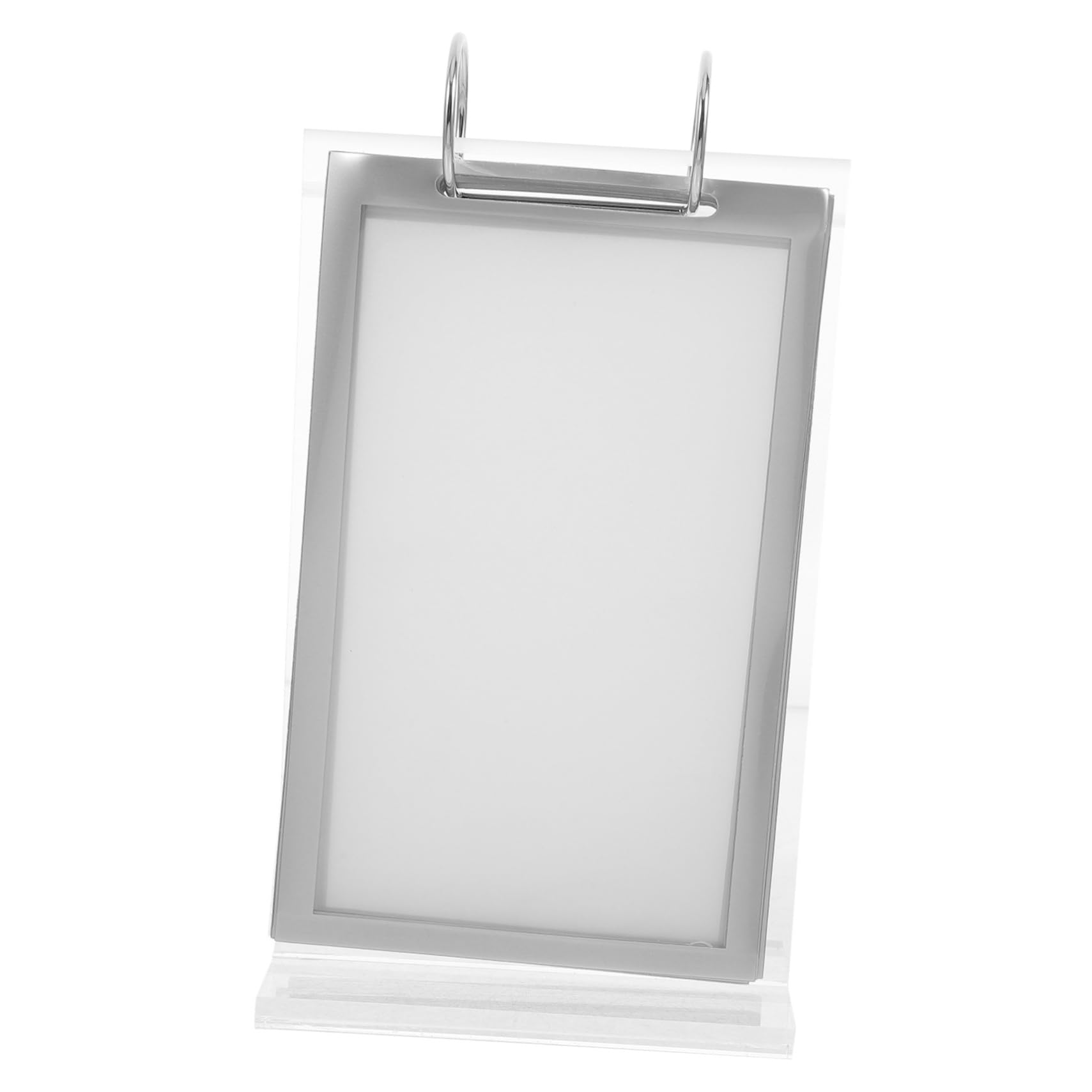 SHINEOFI 5piezas Soporte De Exhibición De Menú Transparente Soporte De Carteles De Escritorio Para Restaurantes y Cafés Vertical Con Base Estable