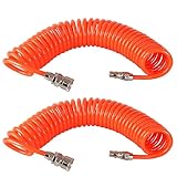 やぬき 2個セット エアホース 有効長6ｍ 内径5mm×外径8mm エアーホース スプリング エアーツール 高い弾力性 耐久性 耐高圧