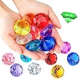【Spezifikationen】 Set enthält 26 gemischte Farbe Acryl Farbedelstein in einer zufälligen Mischung von Farben: rot, orange, gelb, grün, navy, blau, lila, rosa, pink und klar. Jedes Schmuckstück aus Acryl-Diamanten ist ca. 40mm groß.