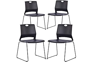 Set of 4 Black Guest Office Chairs