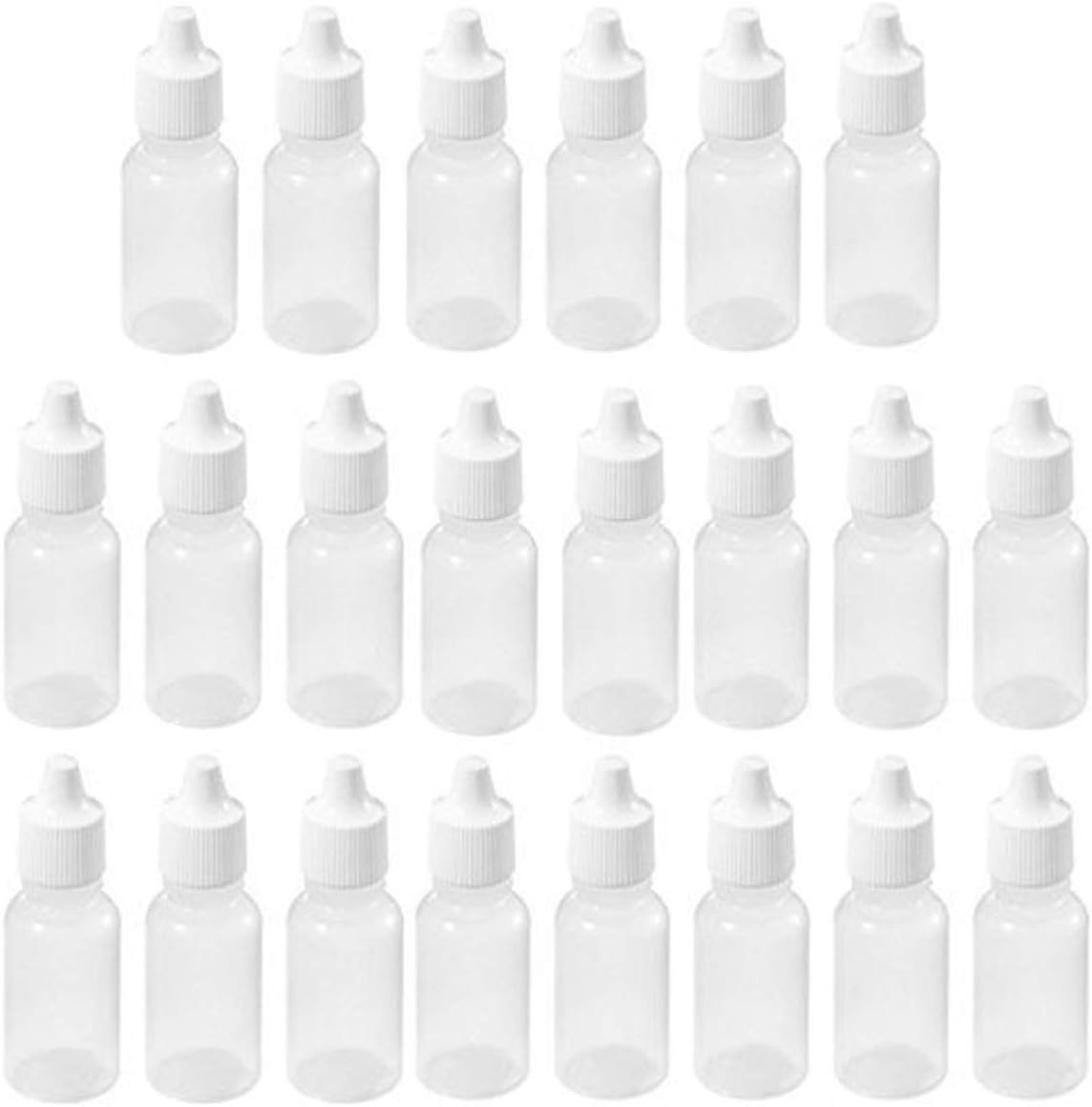 ACENIX® 50 Pieces 5ml dropper potion bottles White small Plastic Empty Refillable Squeezable Liquid sample dropper bottles