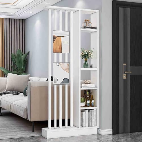 Modern Room Divider with Shelves,Wall Room Divider Screen with Storage