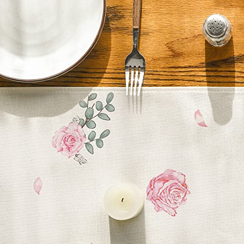 Artoid Mode Tulips Carnations Flower Vase Eucalyptus Mother's Day Table Runner, Kitchen Dining Table Decoration for Home Party Decor 13x72 Inch by Artoid Mode - Image 6
