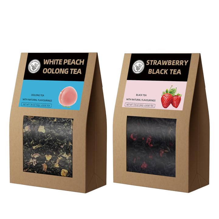 Sponsored Ad – White Peach Oolong and Strawberry Black Tea, Natural Loose Leaf,The Choice for Enjoying a Beautiful Life,Tea Lover's Gift